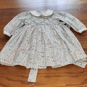 Adorable Baby Girl SZ 18M Carriage Boutique White And Blue Floral Dress